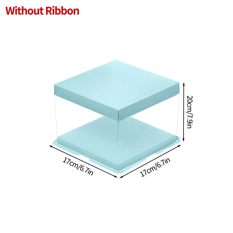 Transparent Packing Box High-Capacity Birthday Wedding Valentine Favor Wrapping Boxes Chocolate Cake Packaging Supplies