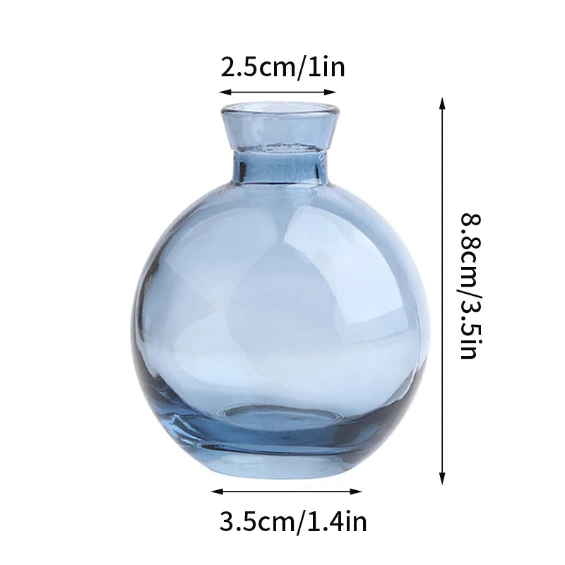 Transparent Glass Vase Retro Class Vase Pot Nordic Flower Bottle Retro Plants Glass Jar Wedding Decoration Home Decor florero