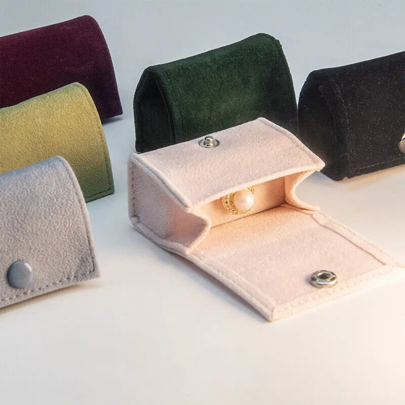 1Pc Jewelry Velvet Bag for Travel Ring Earrings Storage Pouch Mini Portable Button Gift Bag Flannel Jewelry Packaging Box Joyero