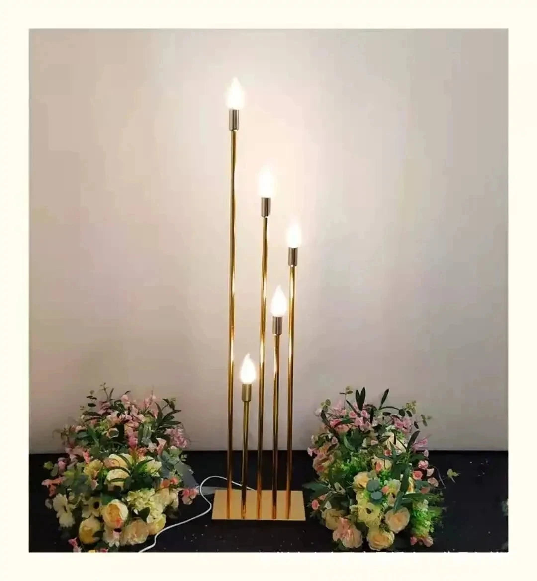 2 Sets! 10 - Heads High - Quality Metal Electric Candelabra - Wedding/Home Decor Centerpiece”