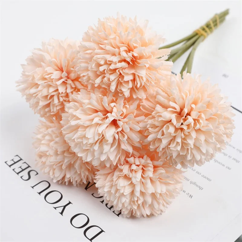 Artificial Flowers Hydrangea Bouquet Wedding Decoration Fake Flower Craft Home Room Vase Decor Accessories Center Table Ornament