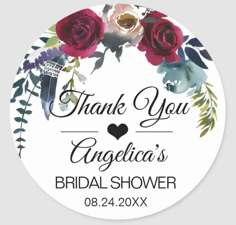 Custom Logo Wedding Stickers Personalized Design Your Name Candy Gift Box Birthday Party Gift Tags