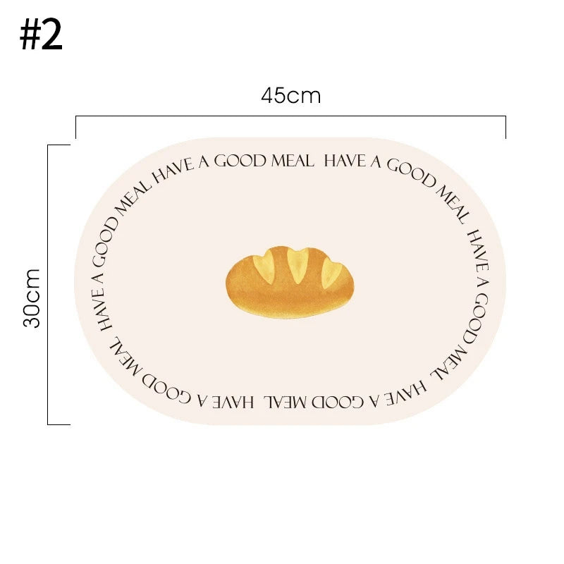 Kitchen Oval Shape Placemats Pu Leather Dining Insulation Mat Non-slip Tableware Mug Coaster Kitchen  Nordic Home Decor