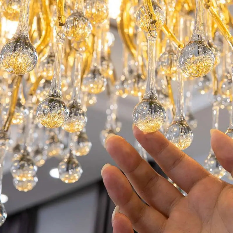 Modern Luxury LED Crystal Chandeliers Crystal Hanging LED Pendant Lights for Bedroom Kitchen Dining Living Suspension Lamp