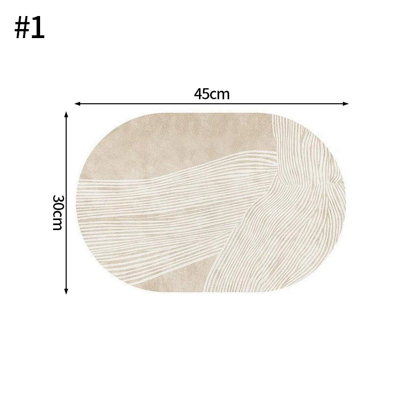 Kitchen Oval Shape Placemats Pu Leather Dining Insulation Mat Non-slip Tableware Mug Coaster Kitchen  Nordic Home Decor