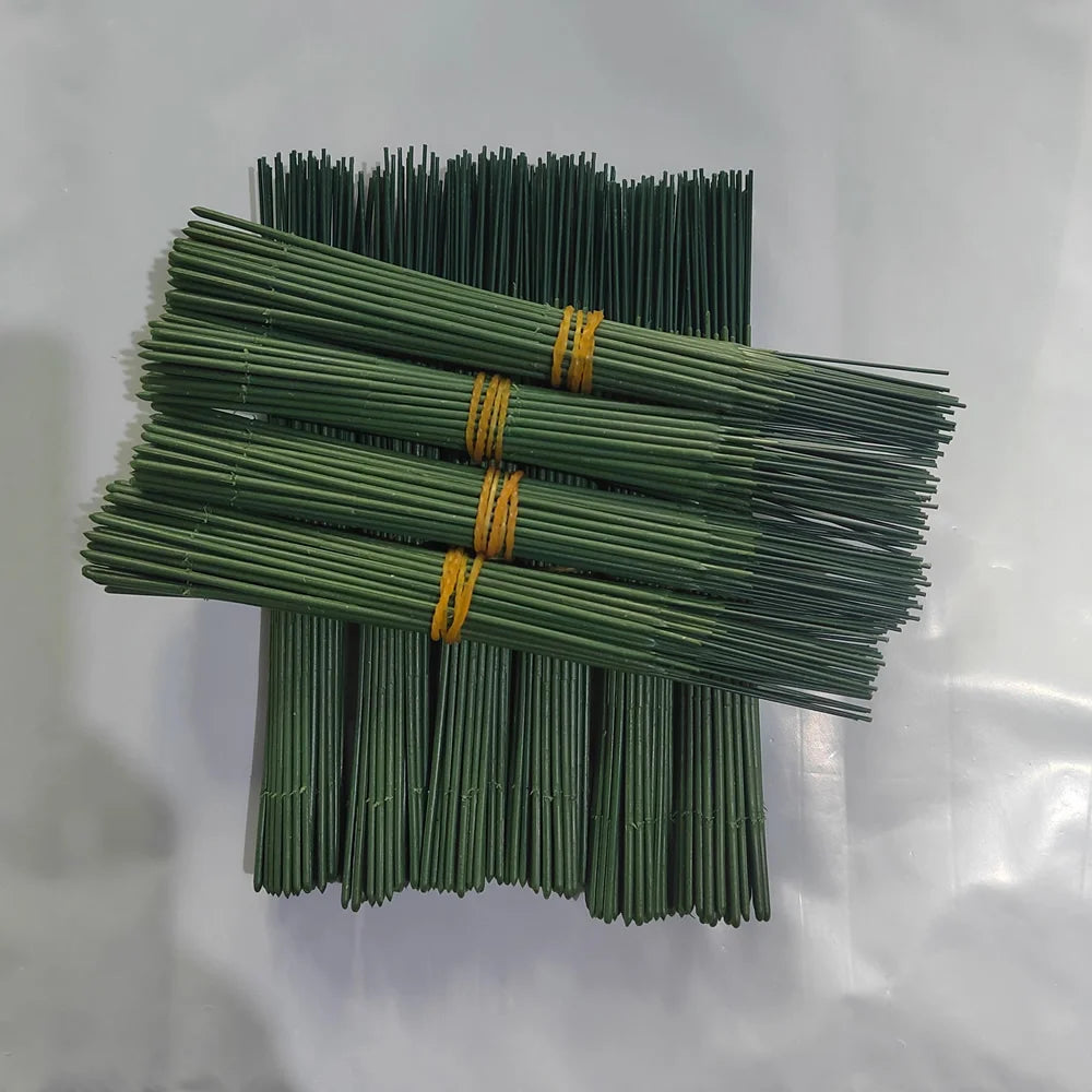 50/200/500pcs Plastic-clad Iron Flower Stem For Artificial Hydrangea Rose 6.69inch Flower Head Stick Rod Wedding Decor Accessory