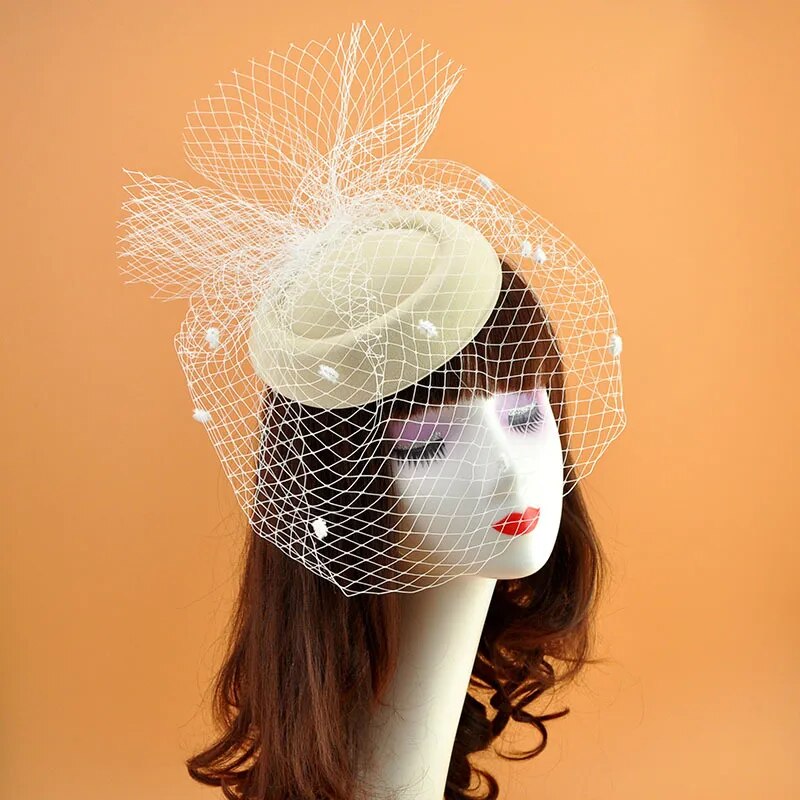 Wedding Bridal Hats  Fascinators Headpiece Party Hat Black Bridcage Veil Hair Accessories