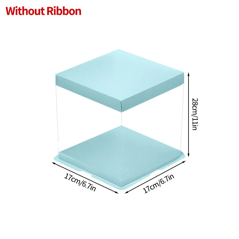Transparent Packing Box High-Capacity Birthday Wedding Valentine Favor Wrapping Boxes Chocolate Cake Packaging Supplies