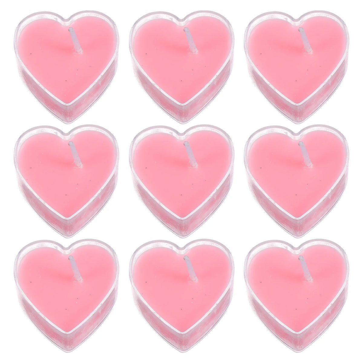 9 Pcs Household Heart Shaped Scented Christmas Decor Smokeless Tealight Candles Proposal Kerzen
