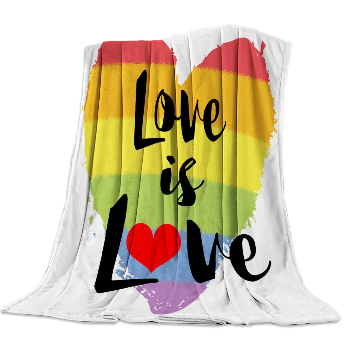 Flannel Blankets Colorful Stripe Lgbt Pride Rainbow Blanket Cushion Warm Throws on Sofa Bed Home Bedspread Travel Fleece Blanket