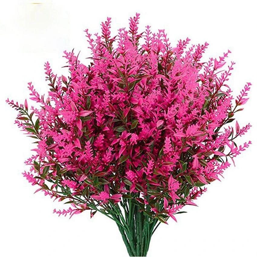 Artificial Flowers Plastic Lavender Grass Wedding Home Garden Vase for Decoration Diy Photography Props Indoor Bonsai Fake Plant