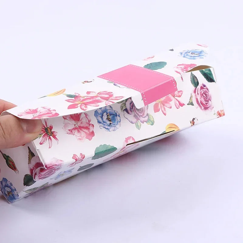 20pcs Rectangular Marbling Cardboard Gift Box Black Plume Paper Packaging Boxes Chirstmas Thank You Cake Chocolate Paper Boxes