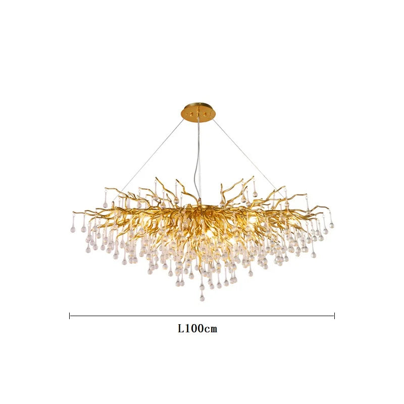 Modern Luxury LED Crystal Chandeliers Crystal Hanging LED Pendant Lights for Bedroom Kitchen Dining Living Suspension Lamp