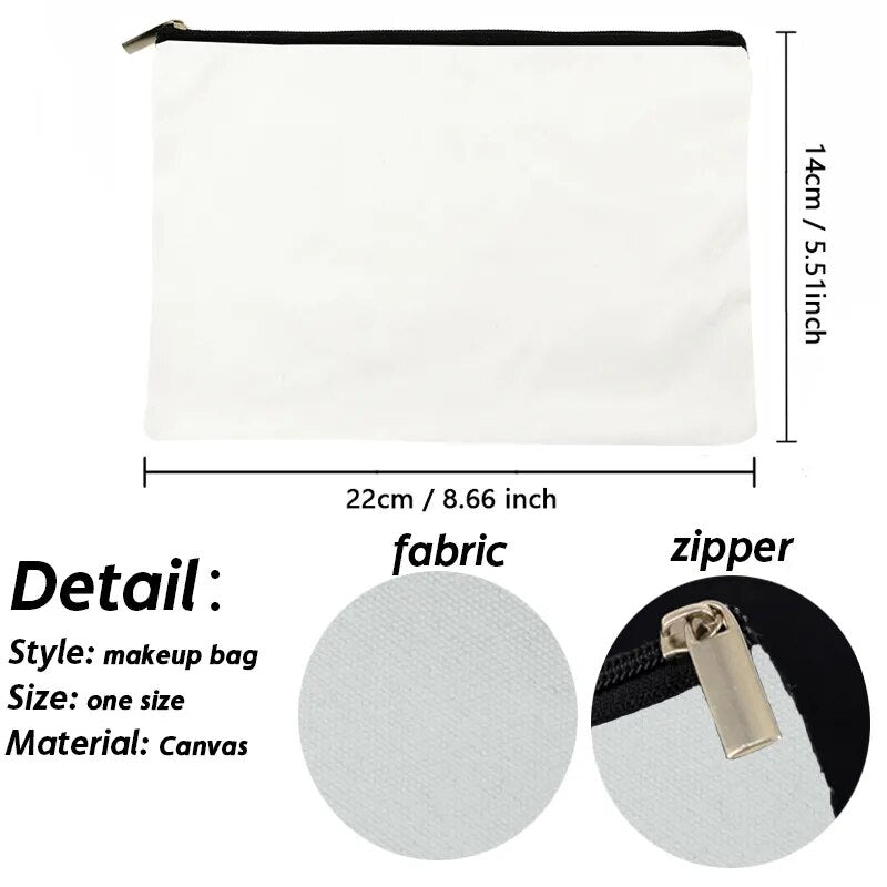 Personalized Custom Initial Name Makeup Bag  Make Up Bags Cosmetic Case Bridal Shower Gift Canvas Toiletry Organizer Bridesmaid