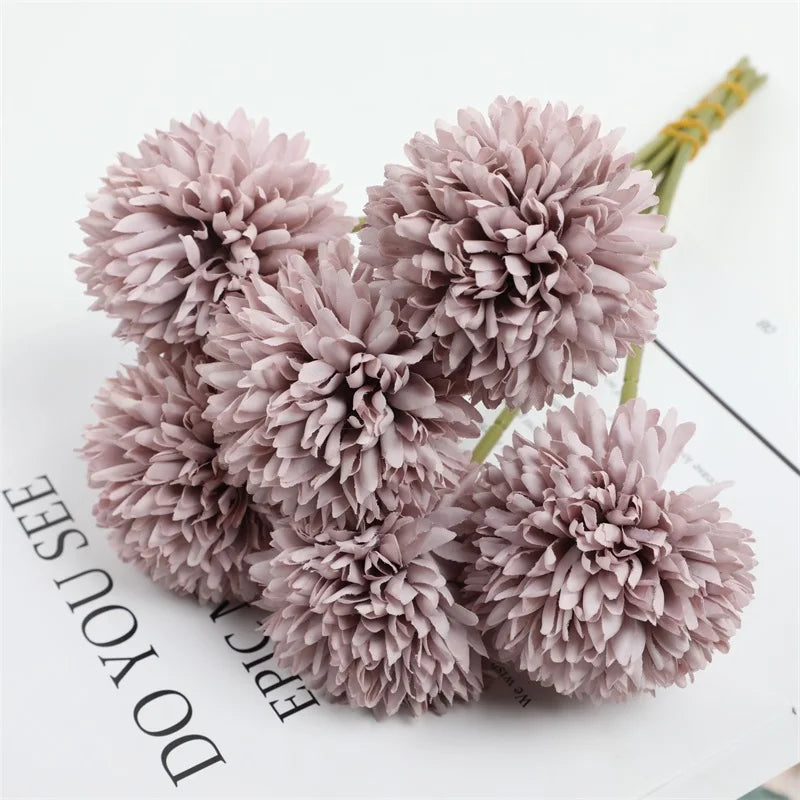 Artificial Flowers Hydrangea Bouquet Wedding Decoration Fake Flower Craft Home Room Vase Decor Accessories Center Table Ornament