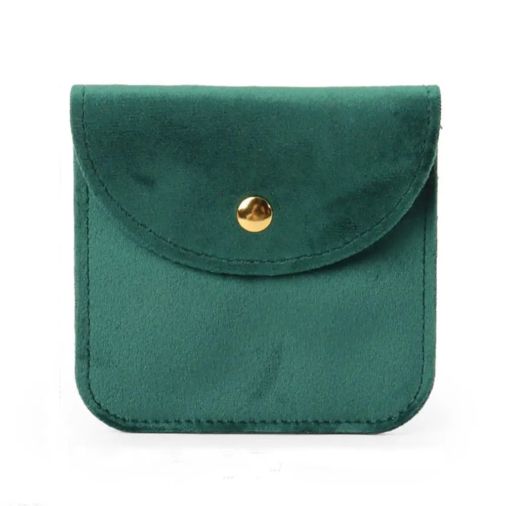 1 Pcs Dust Protect Portable Soft Velvet Gift Jewelry Bag Snap Button Packaging Bag Necklace Earrings Bracelet Ring Storage Pouch