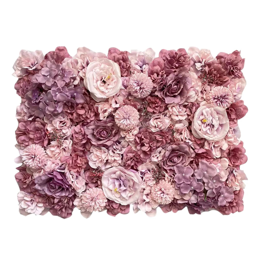 Silk Rose Flowers 3D Backdrop Wall Wedding Decoration Artificial Flower Wall Panel for Home Decor Backdrops Baby Shower