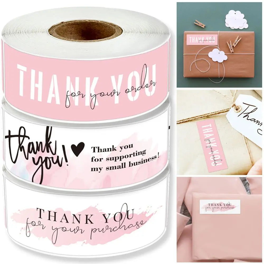120PCS/Roll 3inch Thank You For Your Orders Stickers Sealing Labels Small Business Packaging Decals Gift Wrapping Party Supplies