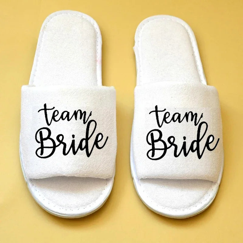 Groom Bride to be Slippers Bridesmaid gift Wedding engagement bachelorette hen party bridal shower Honeymoon travel decoration