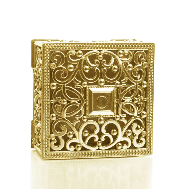 Mini Treasure Storage Jewelry Box Retro Gold Foil Candy Necklace Earring Bead Trinket Box Small Wedding Decor Party Favor Gift
