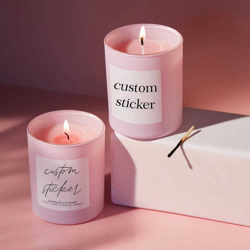Candle Jar Packaging Stickers Custom Logo Personalized Tin Box Labels Small Business Wedding Decoration Birthday Gift Handmade