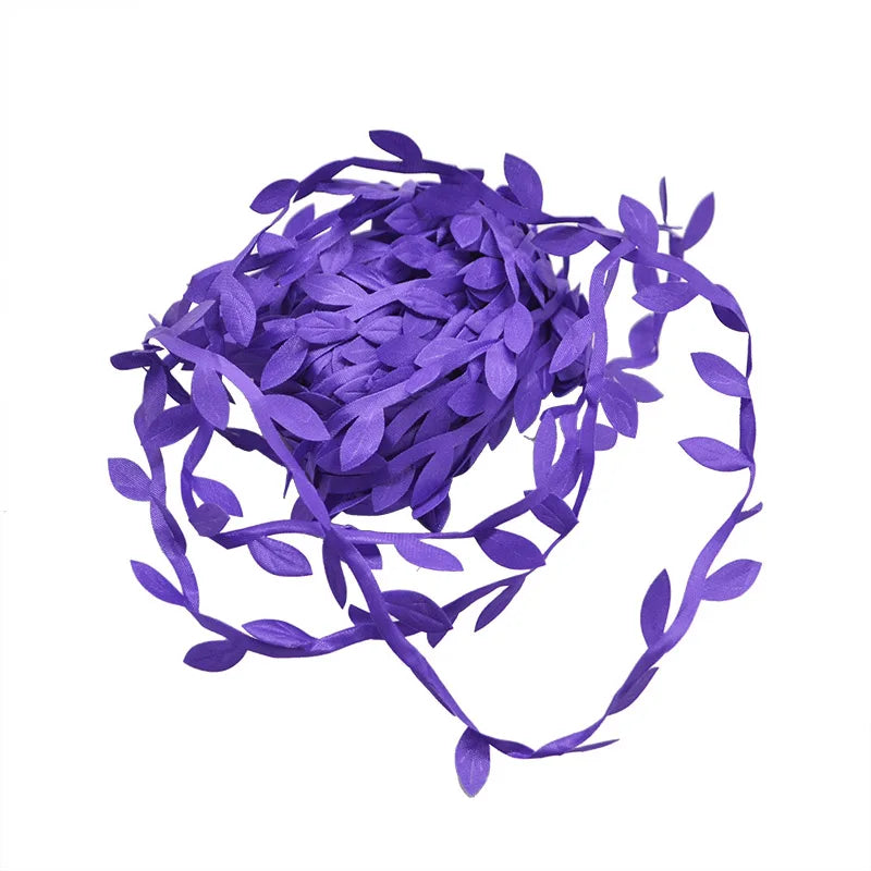 10 Meter Silk Leaf-Shaped Handmake Artificial green Leaves For Wedding Decoration DIY Wreath Gift Scrapbooking Craft Fake Flower