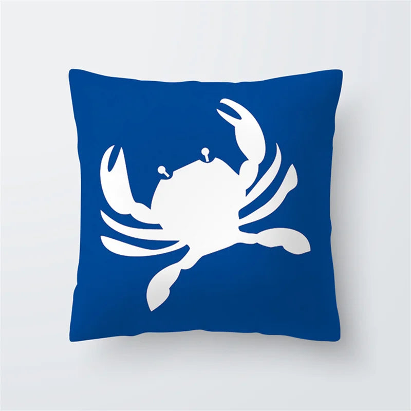 45x45cm marine organism ship printed pattern cushion cover for home living room sofa bedroom decoration pillow case