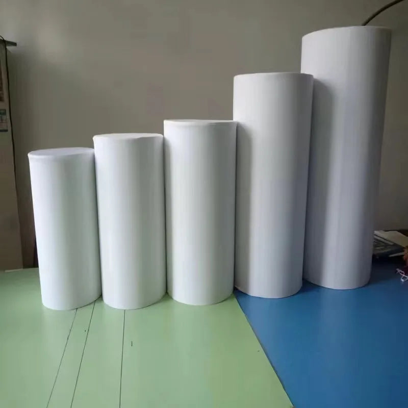 Metallic Gold and Silver Pink Red BLue White Shiny Fabric Stretch Cloth Elastic Pedestal Cylinder Table Covers Party Decoration