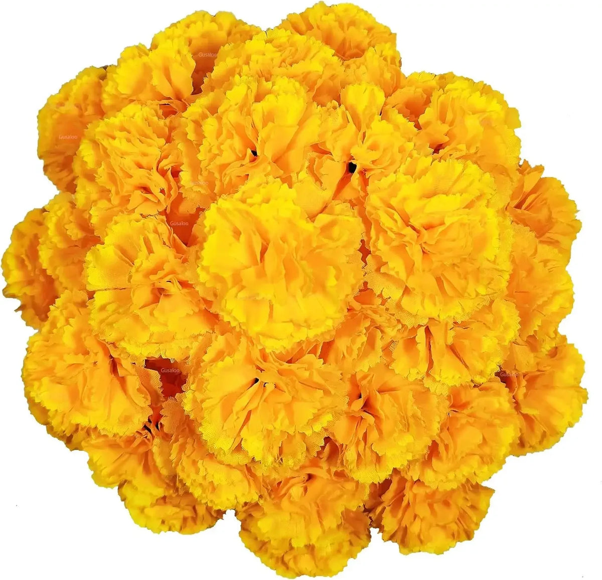 50Pcs Mexican Marigold Artificial Flowers for Day of The Dead Diwali Home DIY Craft Party Halloween Dia De Los Muertos Decor