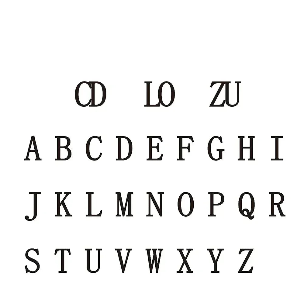 Skyrim 2pcs Custom Cufflinks Men Stainless Steel Personalized Initials Letter Cufflink for Suit Trendy Jewelry Wedding Gift