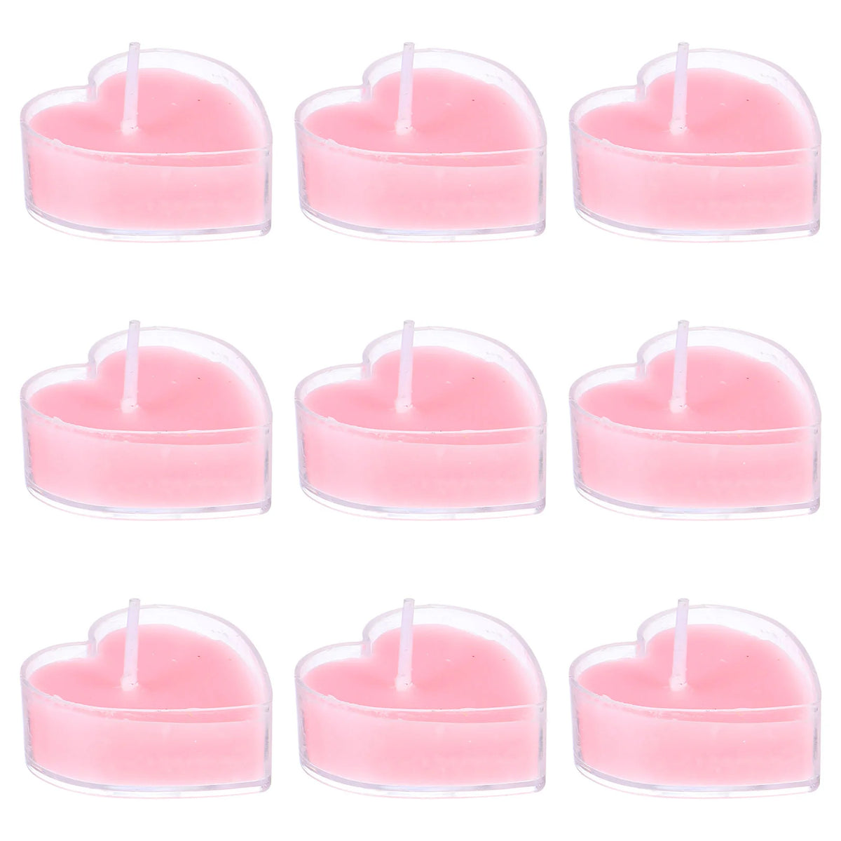9 Pcs Household Heart Shaped Scented Christmas Decor Smokeless Tealight Candles Proposal Kerzen