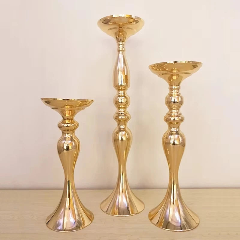 Candle Holders Christmas Decorations Wedding Centerpieces Lantern Stand Home Gold Flower Vase Table Centerpiece Event FlowerTrim