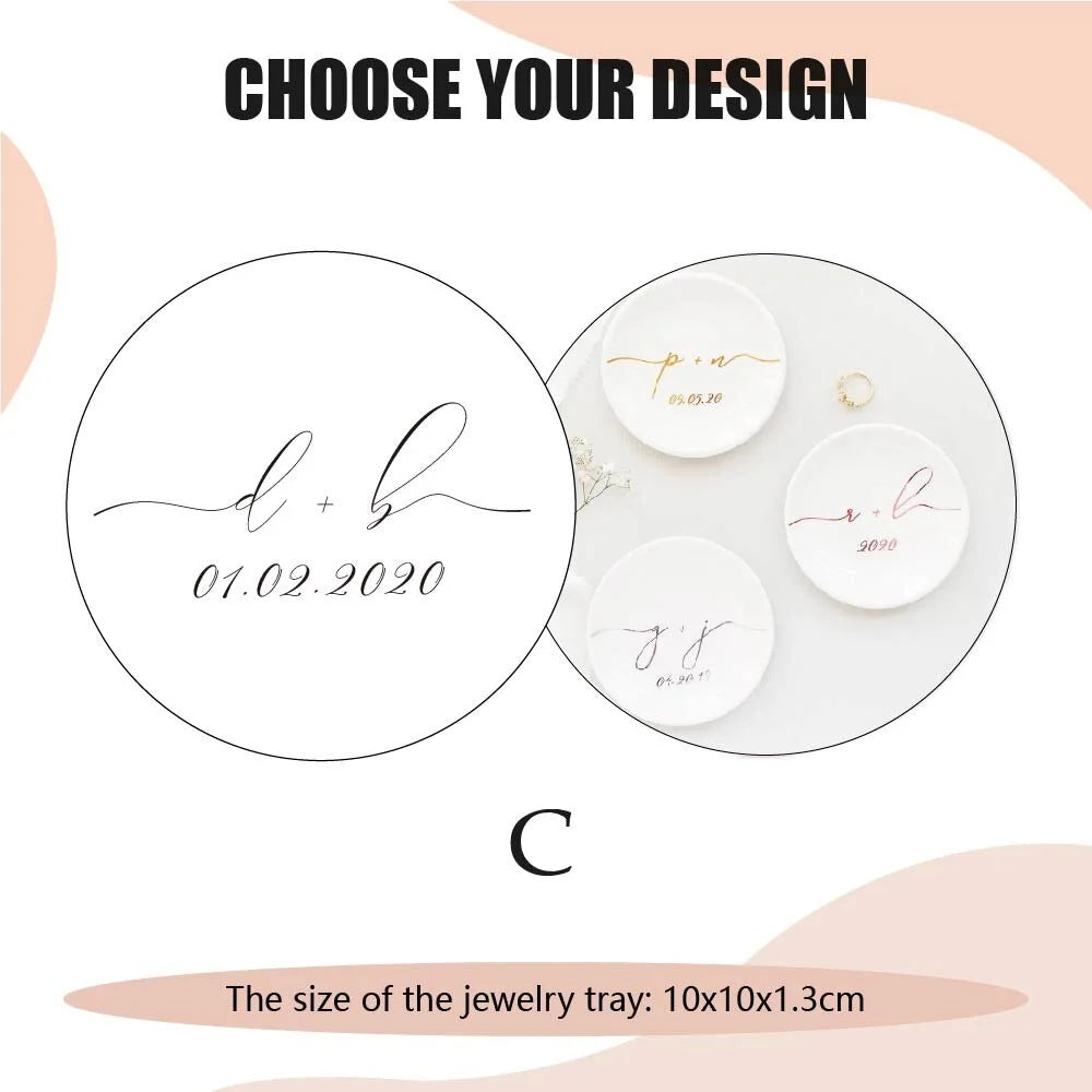 Jewelry Dish Personalized Engagement Gift Ring Dish Wedding Ring Holder Custom Ring Dish Gift For Bride Bachelorette Favor