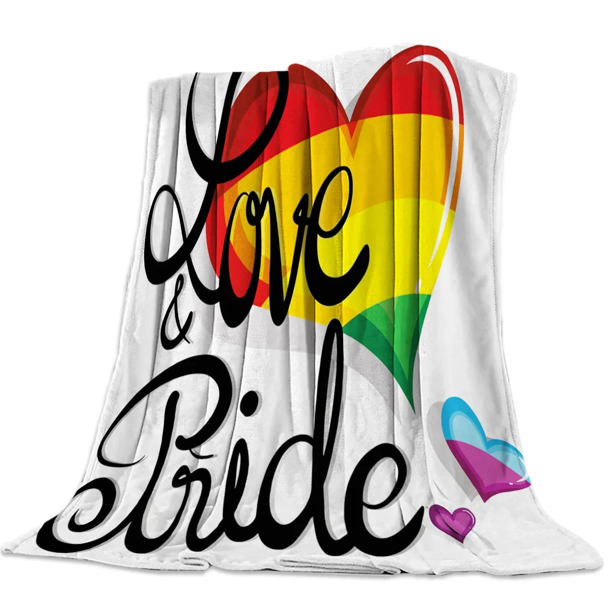 Flannel Blankets Colorful Stripe Lgbt Pride Rainbow Blanket Cushion Warm Throws on Sofa Bed Home Bedspread Travel Fleece Blanket