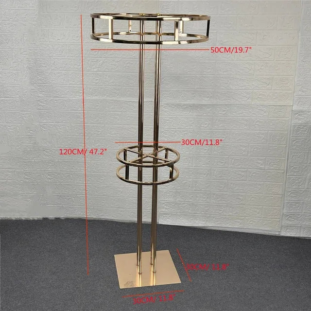 2/4/6/10Pcs Wedding Centerpiece Flower Rack For Event Party Decoration Electronic Plated Flower Rack Gold Arch Stand Road Lead
