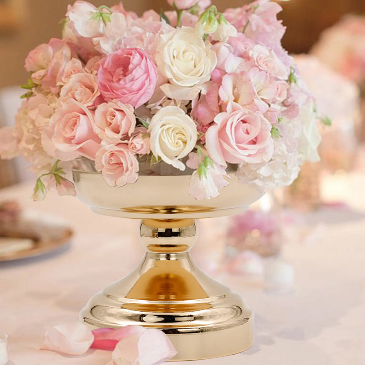 Wedding Centerpiece Flower Vase Metal Elegant Flower Stand for Ceremony Wedding Arrangement Party Tabletop Indoor Outdoor