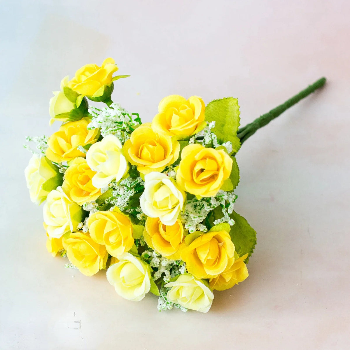 21 Head Diamond Roses 7 Fork Spring Roses Small Wedding Decor Buds Artificial Flowers Artificial Plastic Flowers