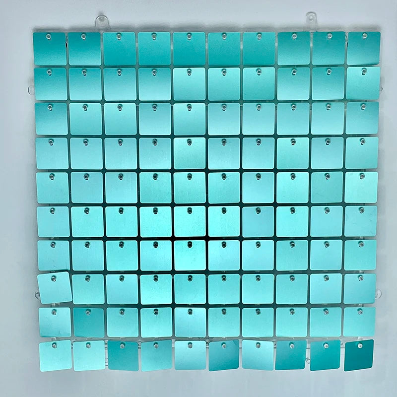 16pcs Champagne Shimmer Wall Backdrop 3D Sequin Panel Backdrop Art Wall Backgroud Cloth Wedding Birthday Party Backdrop Decor