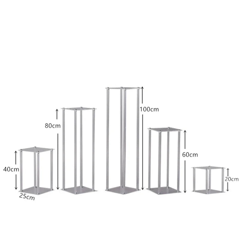 Clear Square Acrylic Artificial Flower Stand Display Stand Dessert Table Wedding Centerpieces for Tables Birthday Party Decor