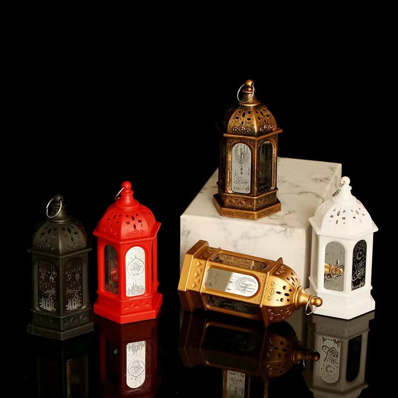 2024 Eid Mubarak Candle Lamp Creative Night Light Lantern Candle Holder Eid Mubarak Islamic Muslim Party Decor  Decorative Lamp