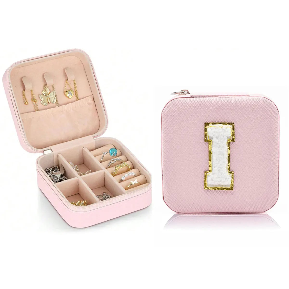 New creative letter jewelry box portable travel ring necklace earrings stud earrings earrings earrings earrings storage box-liu