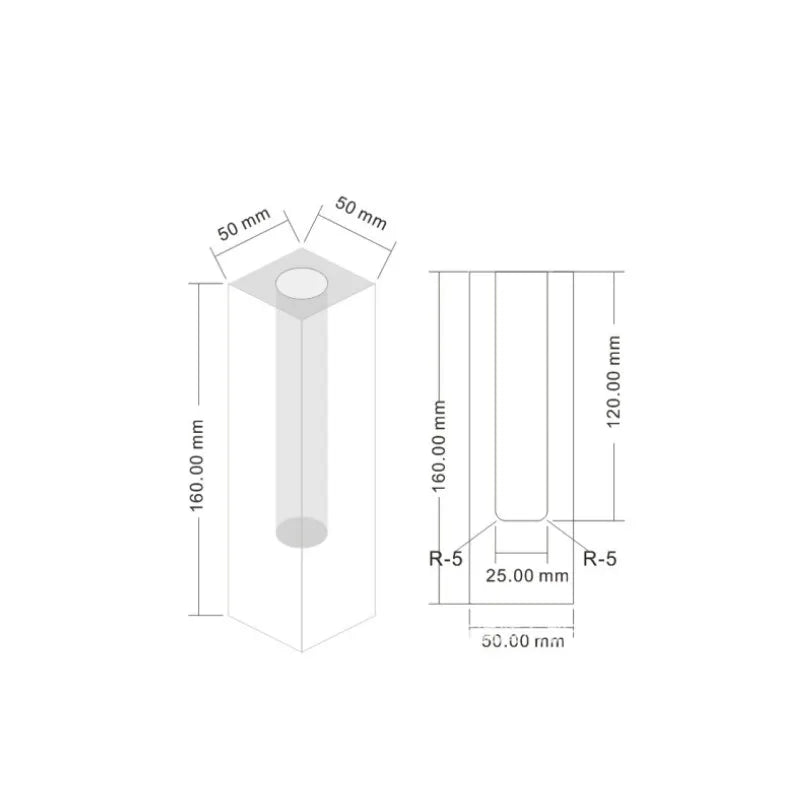 Modern Rainbow Pillar Bud Vase Tabletop Glass Vases Luxury Decorative Acrylic Crystal Nordic Room Decoration Home