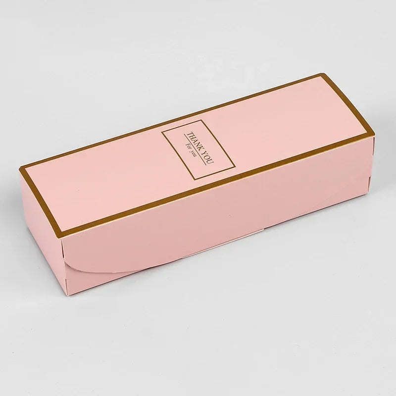 20pcs Rectangular Marbling Cardboard Gift Box Black Plume Paper Packaging Boxes Chirstmas Thank You Cake Chocolate Paper Boxes