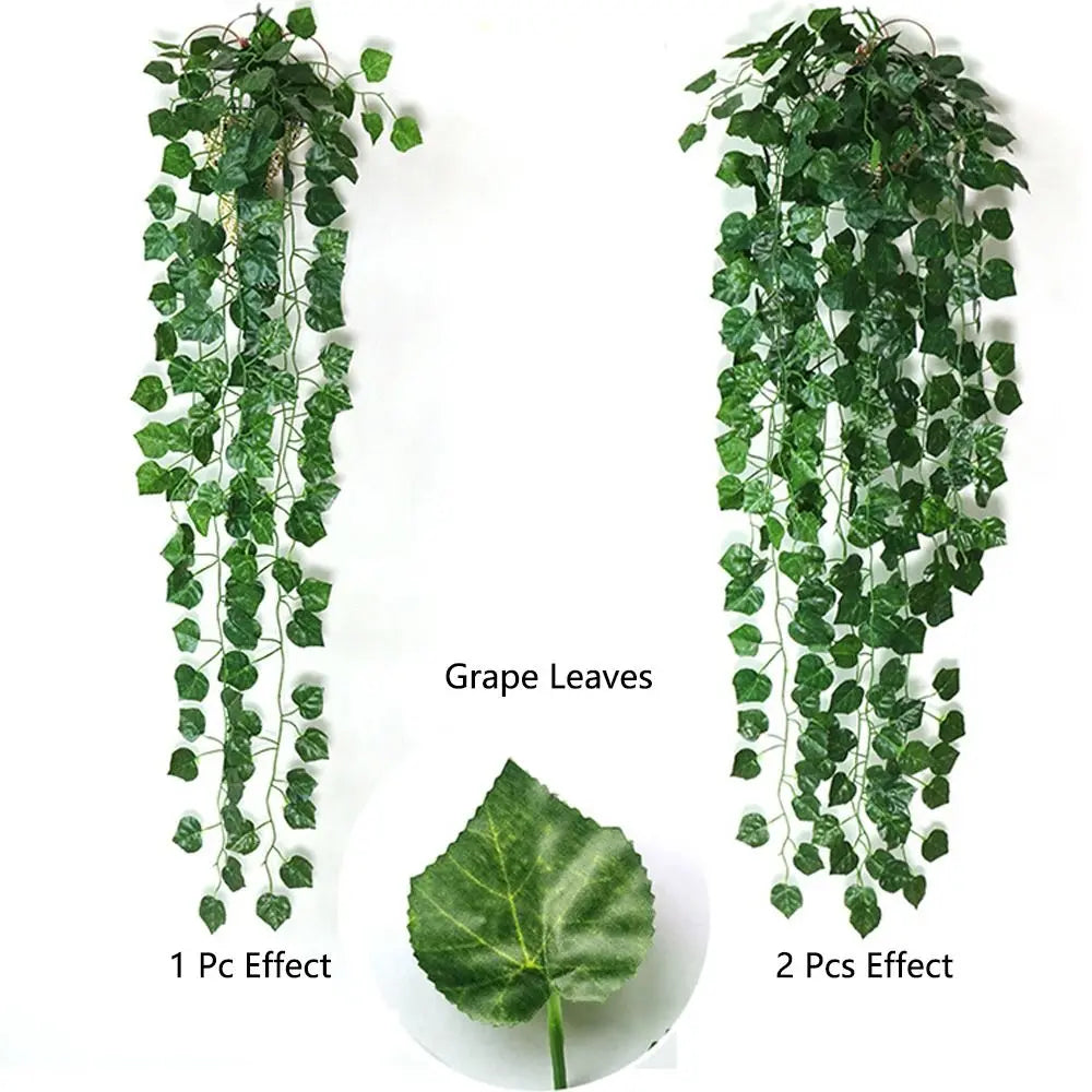 Artificial Ivy Garland Leaves Fake Hanging Plants Greenery Foliage Garland Trailing Vine Party Wedding Home Decor