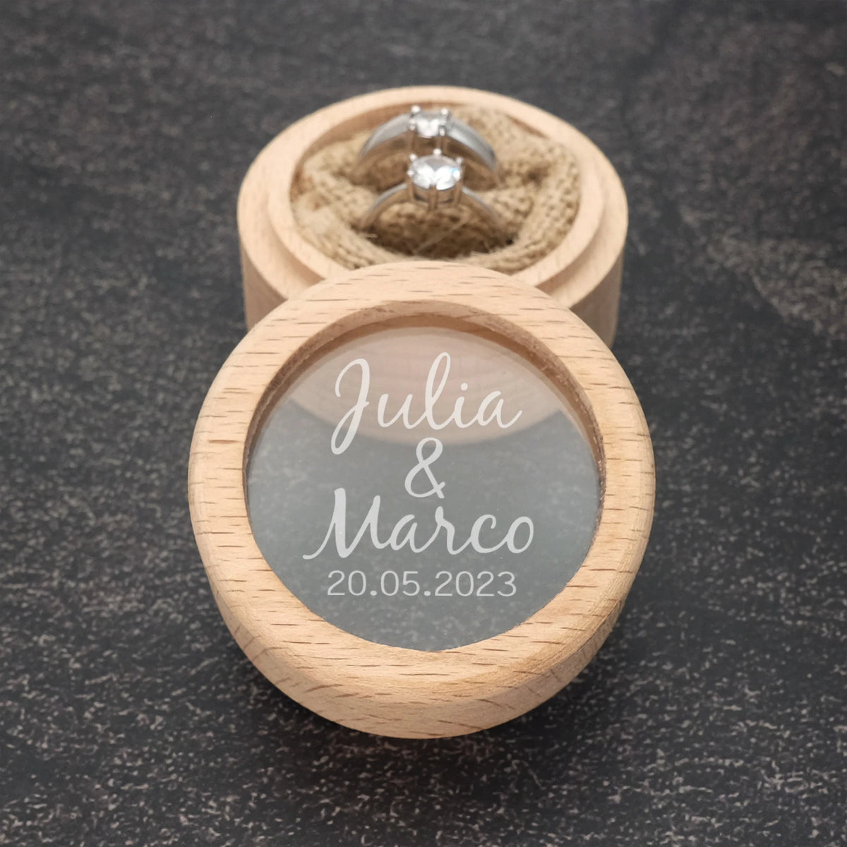 Custom Wedding Rings Box Wood Ring Box Engagement Wedding Ring Pillow Personalized Ring Bearer Proposal Rings Holder