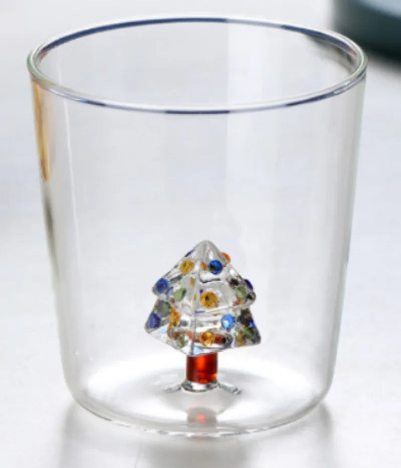 Glass Cup 3D Cartoon Animal Shape Glasses Home Cute Water Coffee Glass Single Layer Cup with Guests Juice Cold Drink Cup