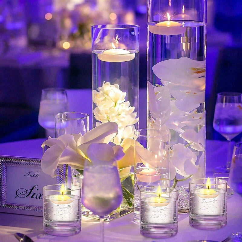 6/10/16Pcs Unscented Discs Candles Floating For Pool Party Wedding Home Bathtub Decor Supplies Romantic Confession Candlelight