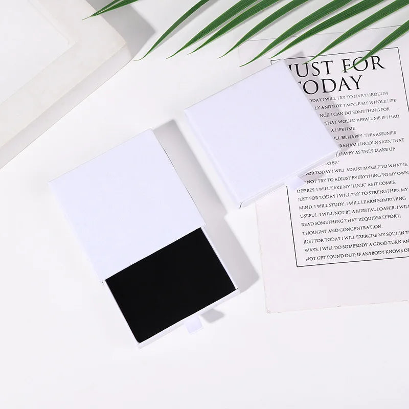5/10 pcs 8/10x1.7cm Thin Kraft Paper Drawer Jewelry Packaging Box Greeting Card Necklace Bracelet Gift Package Case Boxes