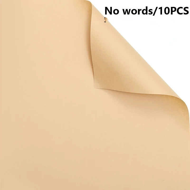 10 sheets per pack, vintage English newspaper kraft paper, brown kraft outer wrapping paper for gift packaging for gift wrapping
