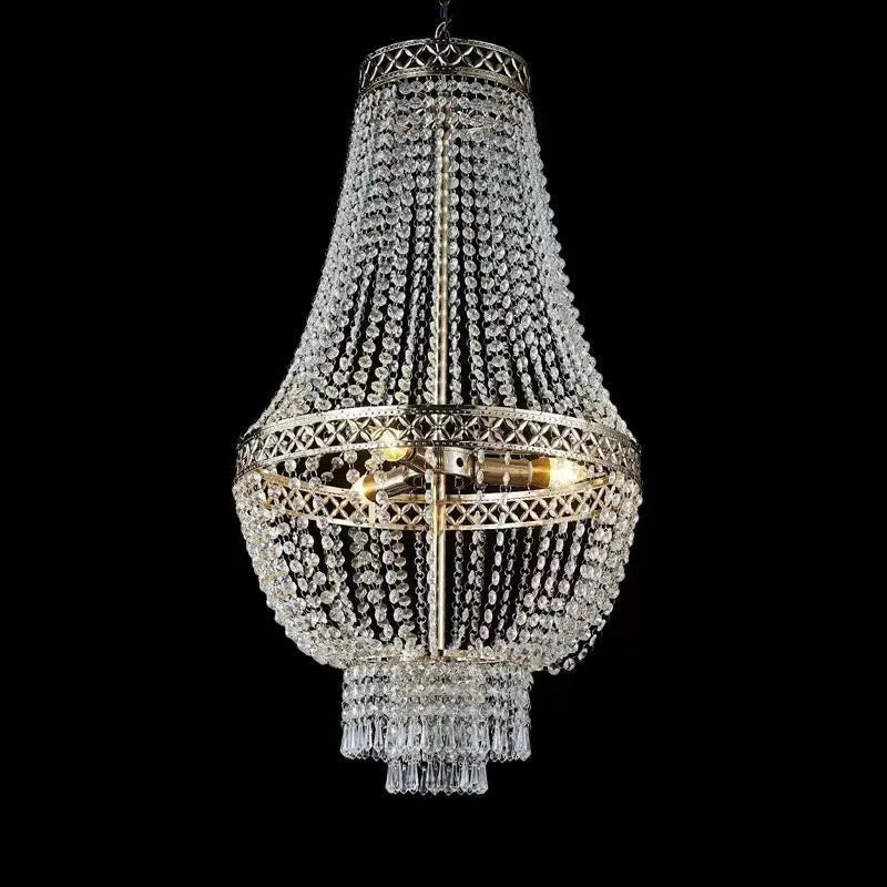 4pcs Luxury Metal Arch Drape with Suspend Chandelier Flowers Arches Wedding Stand Chandelier Display For Party Event Decoration